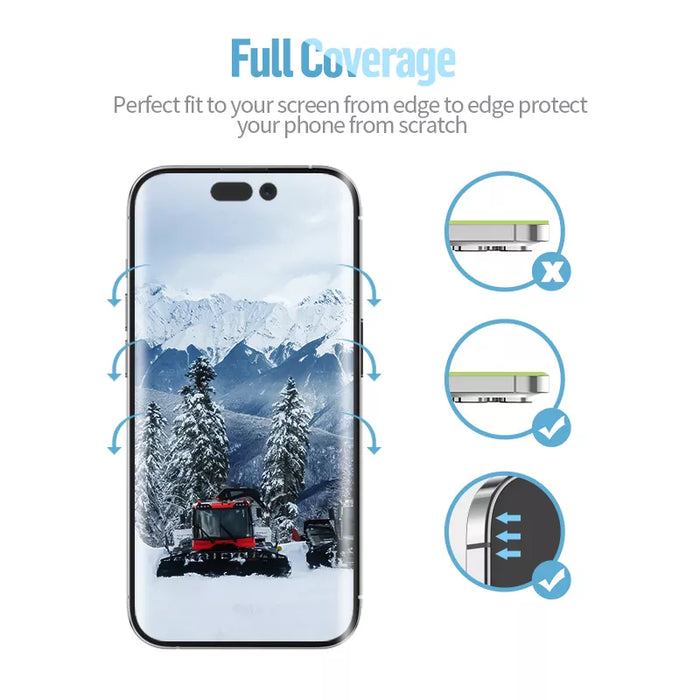 Blueo - Privacy Tempered Glass Screen Protector for iPhone 15 Pro