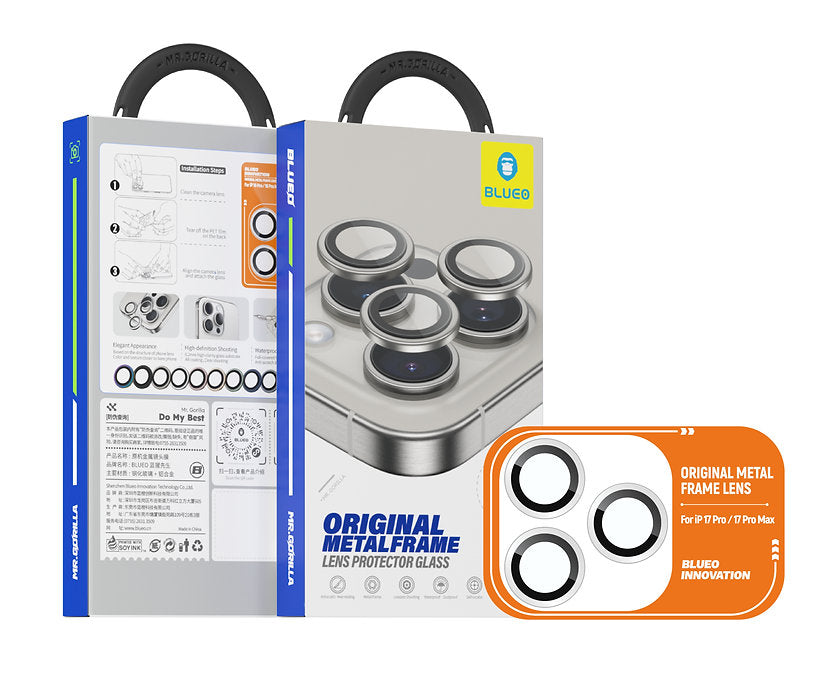 Blueo Steel Camera Ring for iPhone 17 Pro/17 Pro Max - Silver، Available now from TaMiMi Projects in Qatar.
