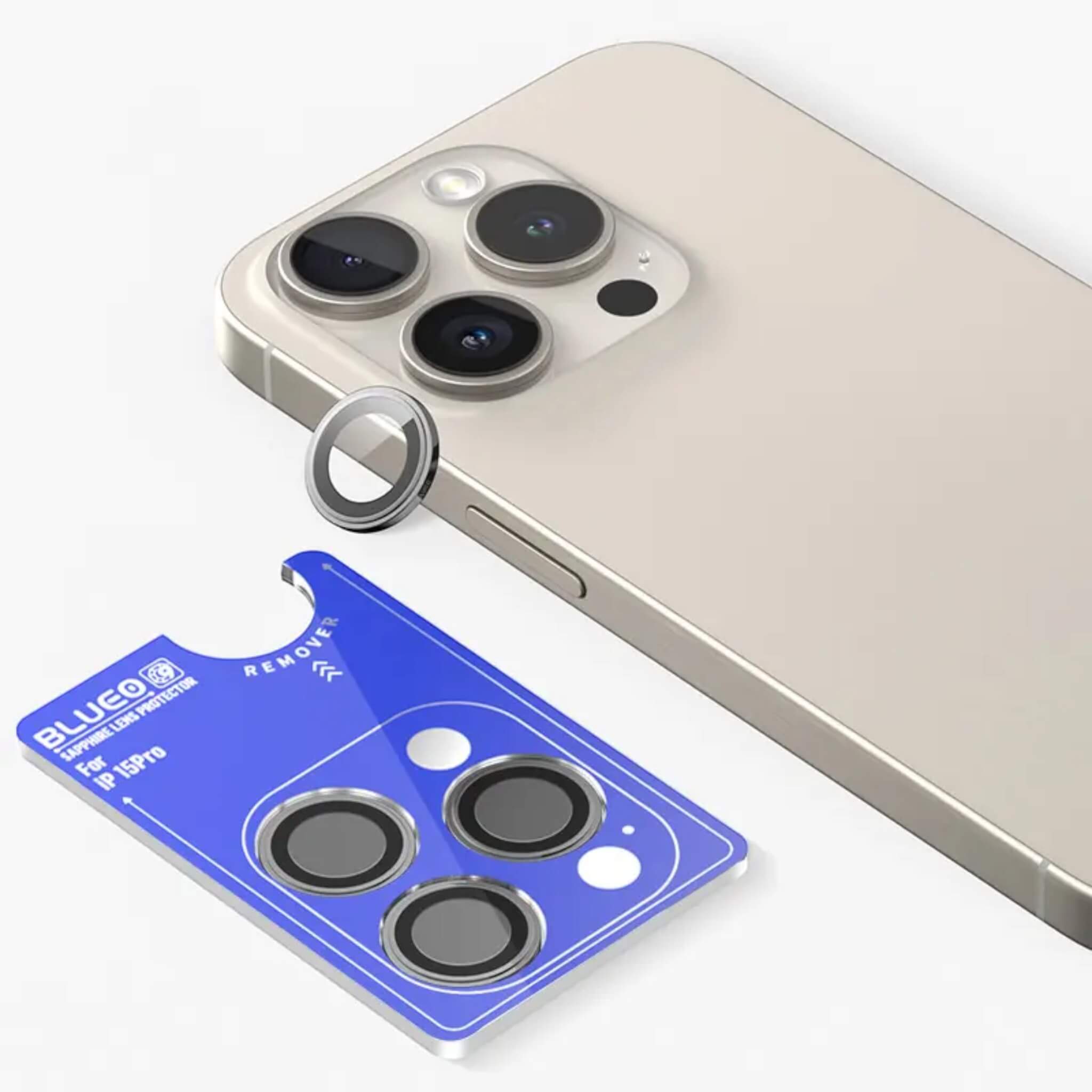 Blueo Metal Camera Ring Protector iPhone 15 & 16 (Pro/Max) Blueo Metal Camera Ring Protector iPhone 15 & 16 (Pro/Max)
