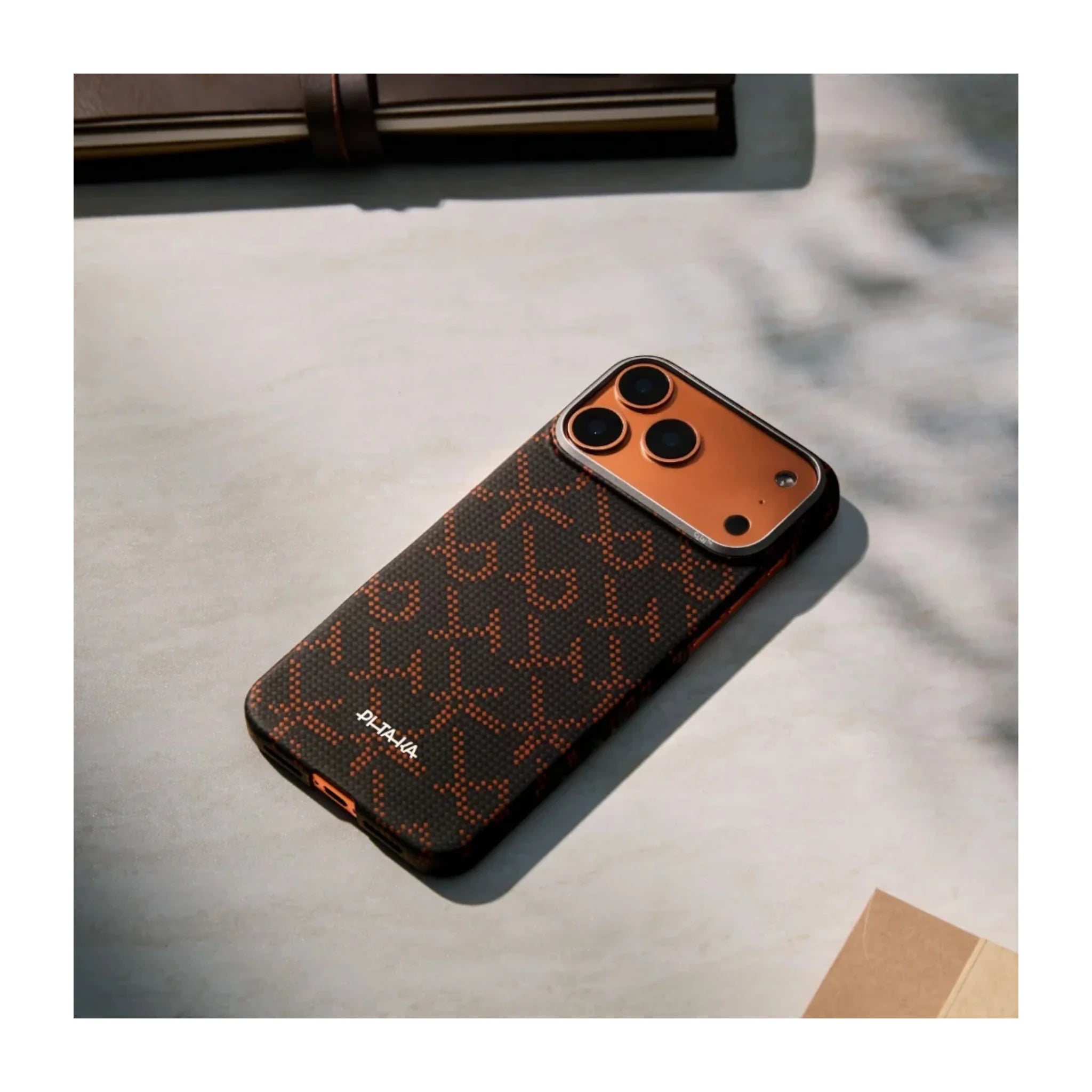 Pitaka iPhone 17 Pro Case - Leaping (Orange Black) Pitaka iPhone 17 Pro Case - Leaping (Orange Black)