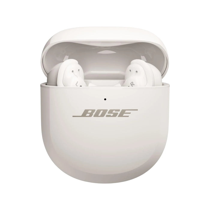 Bose QuietComfort Ultra Earbuds (2nd Gen) in White Smoke, noise cancellation, Available now from TaMiMi Projects in Qatar.