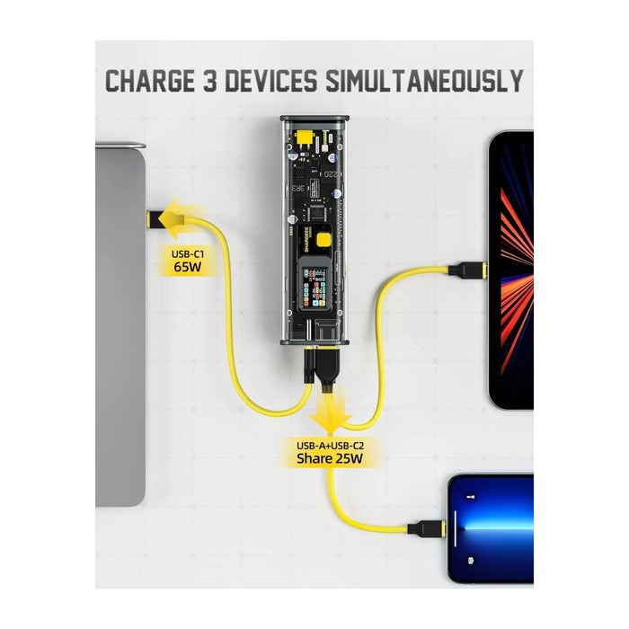 SHARGE Storm 2 Power Bank 25600mAh 100W, 100W fast charging with versatile USB-C port, from TaMiMi Projects in Qatar.