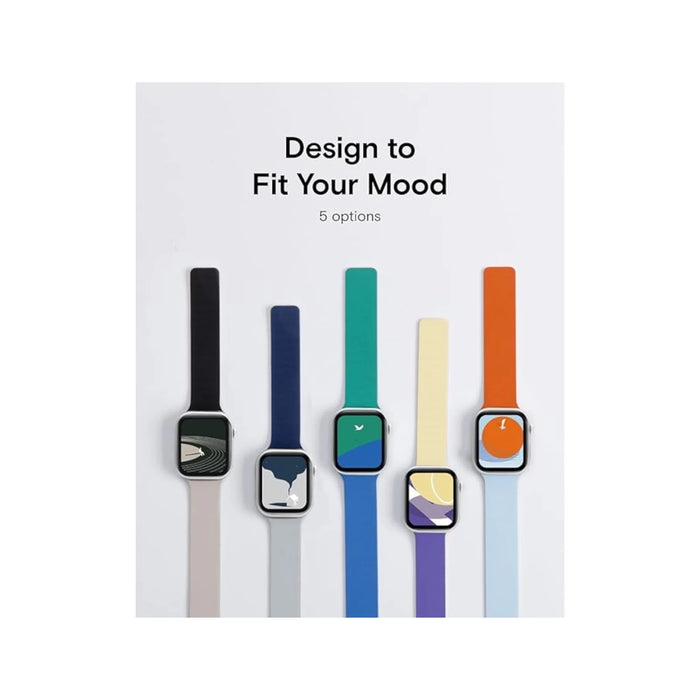 ‫احصل على سير لساعة ابل من شركة موفت لدي تميمي بروجكتس في قطر. تصميم ثنائي اللون، تثبيت مغناطيسي سريع، سيليكون ناعم ومريح. 