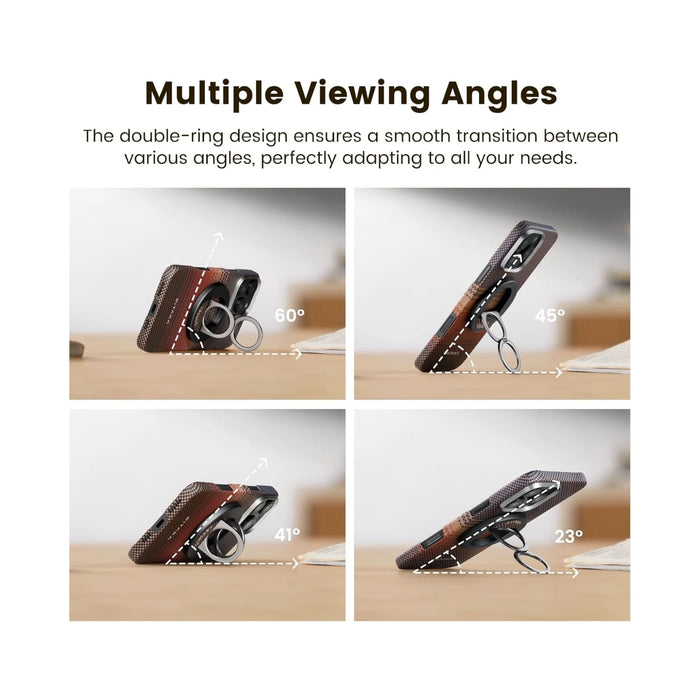 PITAKA MagSafe Phone Grip, Made of high-quality zinc alloy, the metal ring is comfortable to hold, at TaMiMi Projects in Qatar