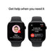 Apple Watch Series 10 GPS 42mm Jet Black Aluminium Case with Black Sport Band. Available at TaMiMi Projects in Qatar.