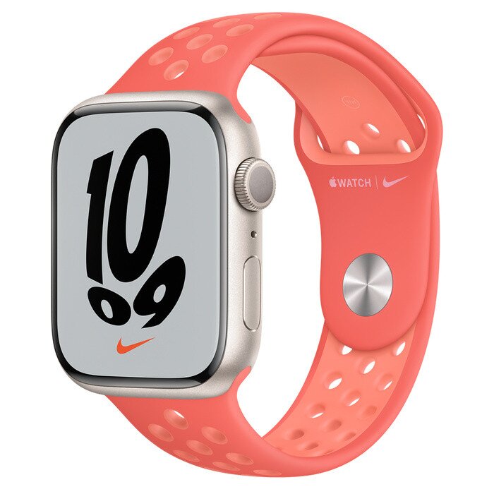 Get Apple Apple Watch 45mm Nike Sport Band - Magic Ember/Crimson in Qatar from TaMiMi Projects