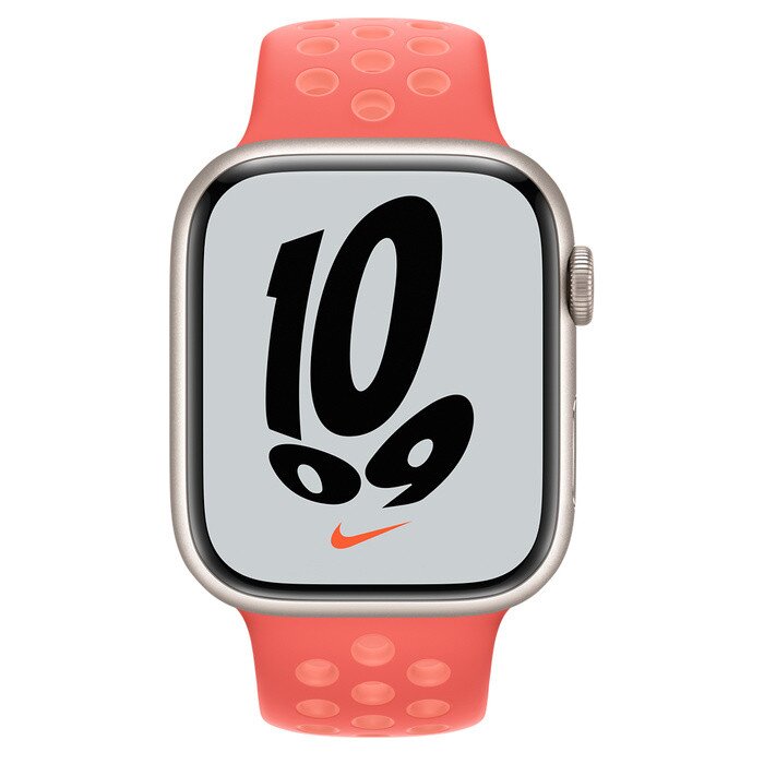 Get Apple Apple Watch 45mm Nike Sport Band - Magic Ember/Crimson in Qatar from TaMiMi Projects