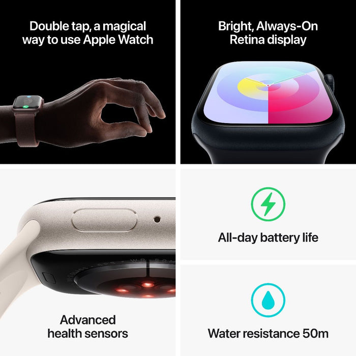 Apple Watch S9 41mm Pink Aluminium Case with Light Pink Sport Band - S/M