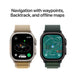 Apple Watch Ultra 2, GPS + Cellular, 49mm, Natural Titanium Case with Tan Alpine Loop (Large). Available in Qatar at TaMiMi Projects.