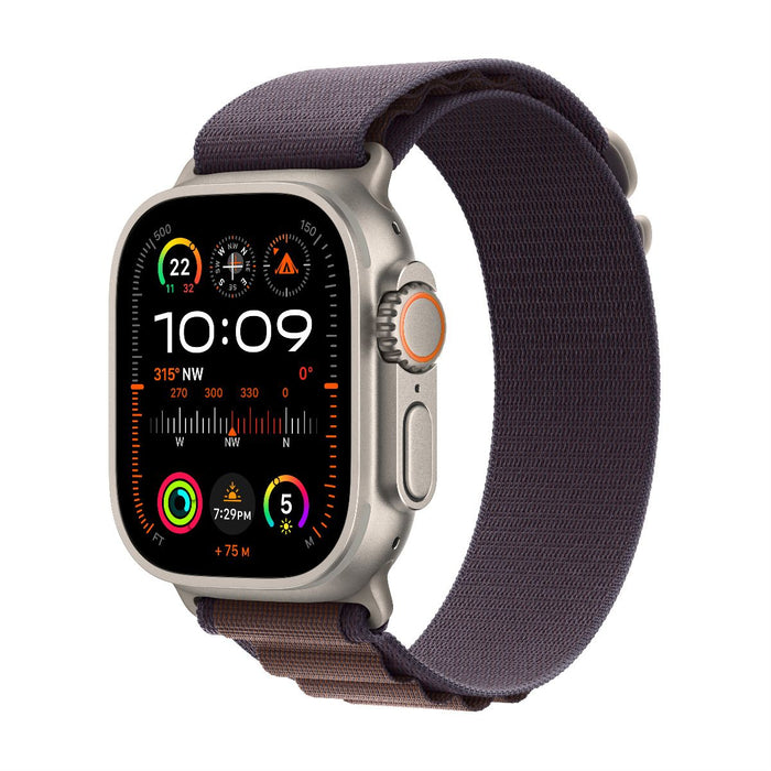 Apple Watch Ultra 2 GPS + Cellular, Titanium Case with Indigo Alpine Loop - 49mm - Small