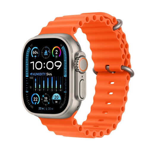 Apple Watch Ultra 2 GPS + Cellular, Titanium Case with Orange Ocean Band - 49mm