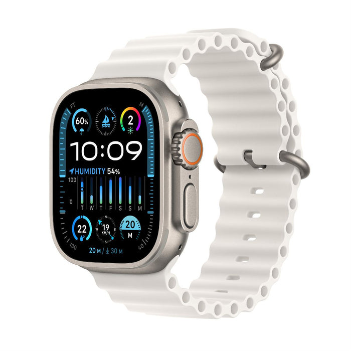 Apple Watch Ultra 2 Titanium Case with White Ocean Band - 49mm