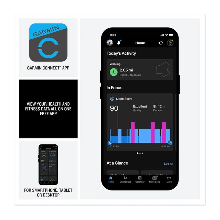 Venu® 4 Slate with Black Silicone Band - 41mm, 8GB internal storage for apps and data
