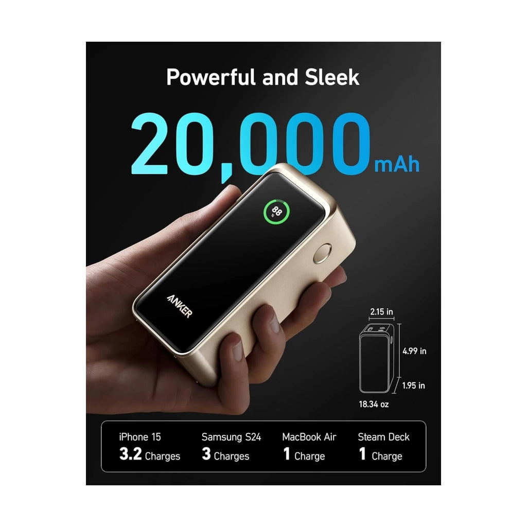 Anker Prime 20.000mAh - 200W - Gold | TaMiMi Projects Qatar