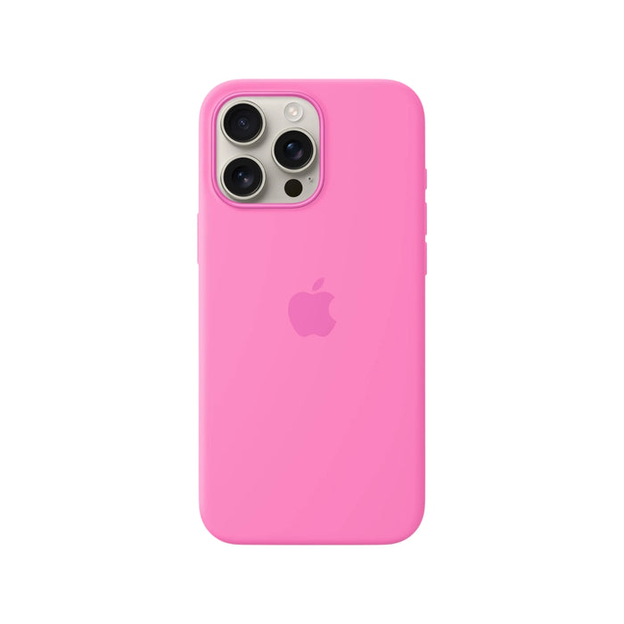 Apple iPhone 16 Pro Max Silicone Case with MagSafe in Peony, Available now at TaMiMi Projects in Qatar.
