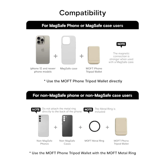 MOFT Phone Tripod Stand - Magsafe in beige Made with MOVAS, the revolutionary vegan leather، at TaMiMi Projects, Qatar