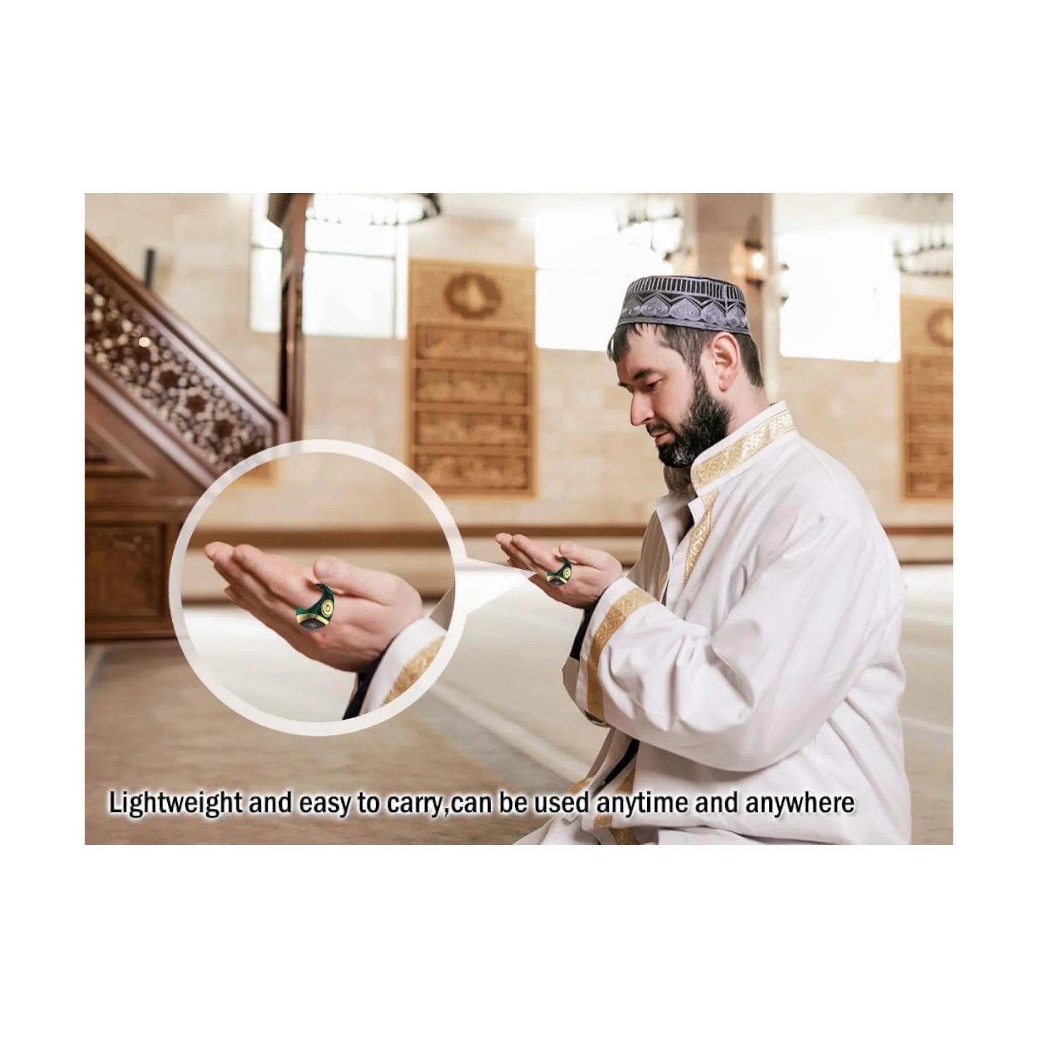 Zikr Smart Tasbih Ring with OLED Display Zikr Smart Tasbih Ring with OLED Display