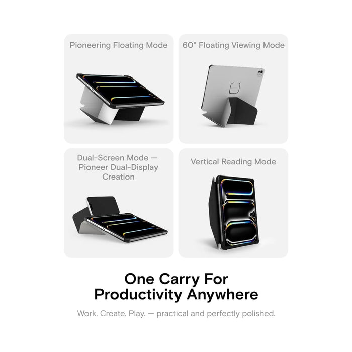 ‫كفر موفت Dynamic Folio للايباد برو ١٣ من تميمي بروجكتس في قطر. حماية زوايا وأكثر من ٢٠ زاوية مشاهدة مع حامل مغناطيسي. 