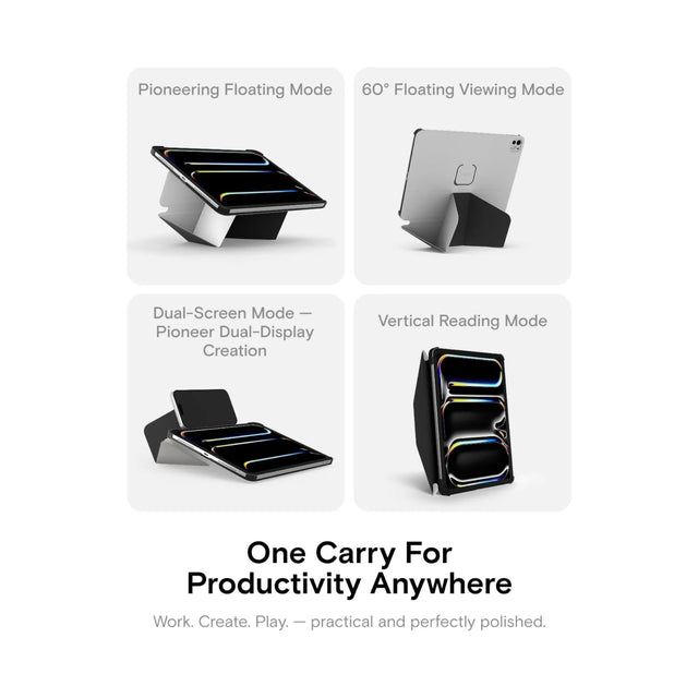 ‫كفر موفت Dynamic Folio للايباد برو ١١ من تميمي بروجكتس في قطر. حماية زوايا وأكثر من ٢٠ زاوية مشاهدة مع حامل مغناطيسي. 
