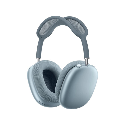 سماعات آيربودز ماكس باللون الازرق (٢٠٢٤)،  بجودة صوت متقدمة وميزة إلغاء الضوضاء النشطة، متوفرة لدى تميمي بروجكتس في قطر.