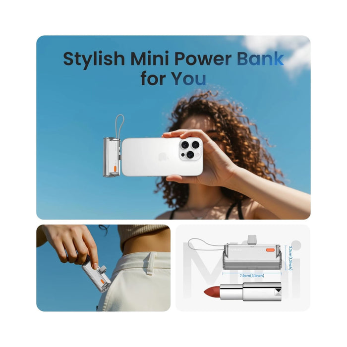 ‫احصل على باور بنك SHARGE Flow Mini من تميمي بروجكتس في قطر. تصميم صغير، شحن سريع، مع كيبل مدمج لأجهزة iPhone وAndroid.