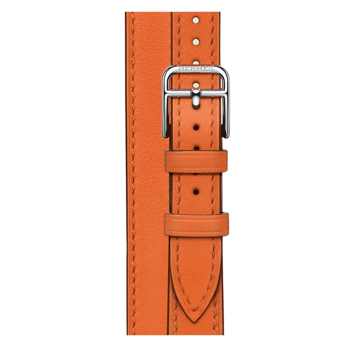 Get Hermès Hermès Apple Watch Band 41mm - Orange Attelage Double Tour in Qatar from TaMiMi Projects