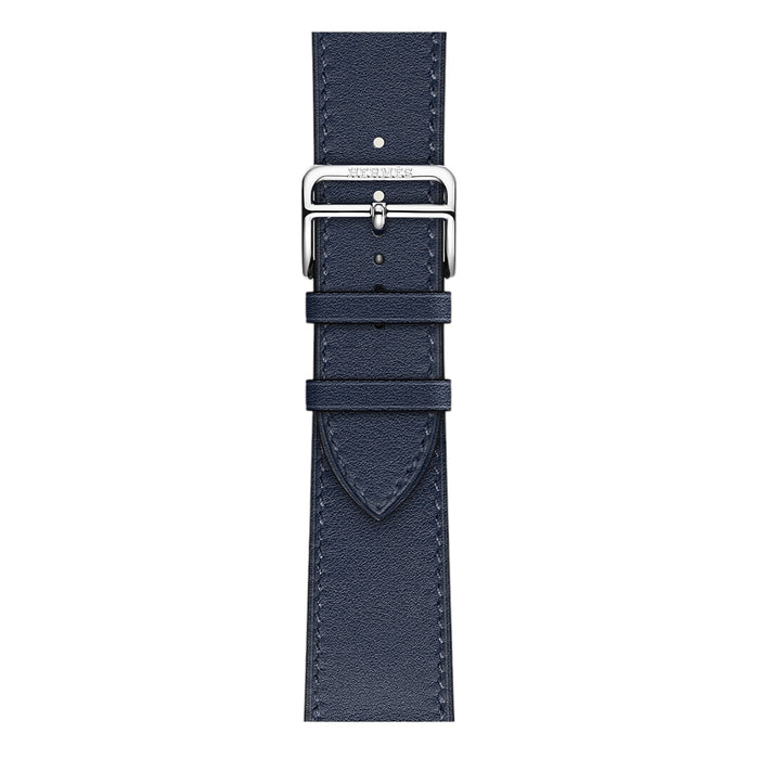 Apple Watch Hermès S9 Silver Stainless Steel Case with Single Tour - Navy - 41mm