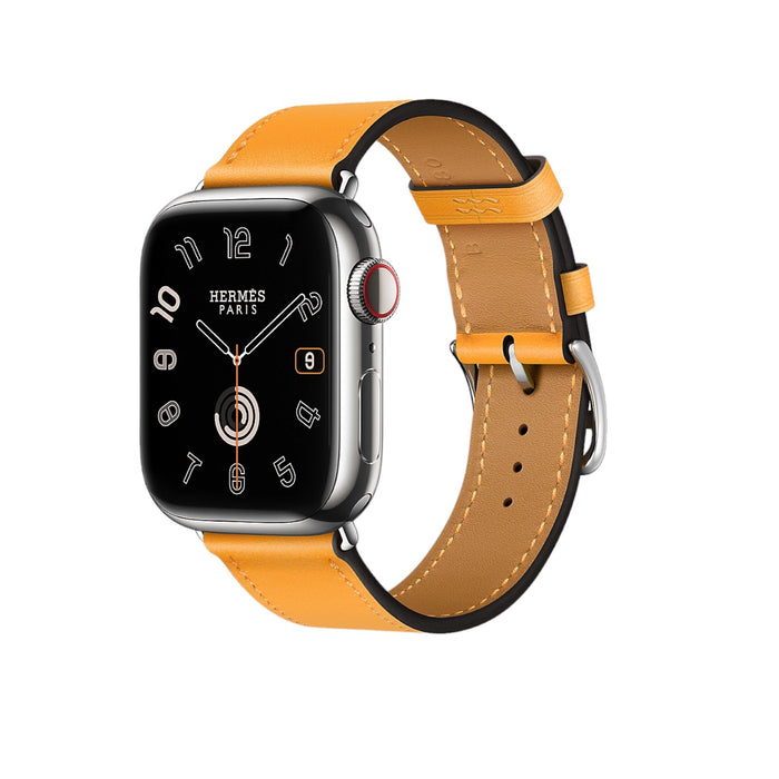 Apple Watch Hermès - Jaune D'or Swift Leather Single Tour - 41mm