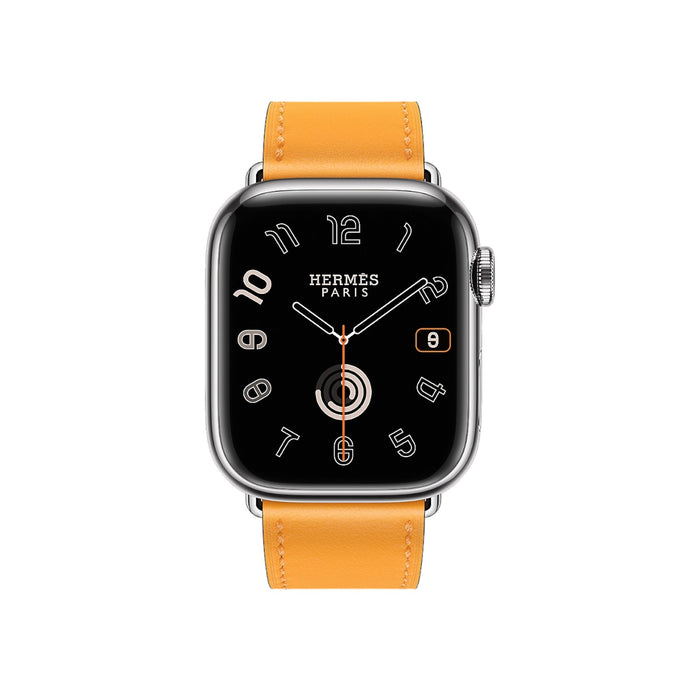 Apple Watch Hermès - Jaune D'or Swift Leather Single Tour - 41mm