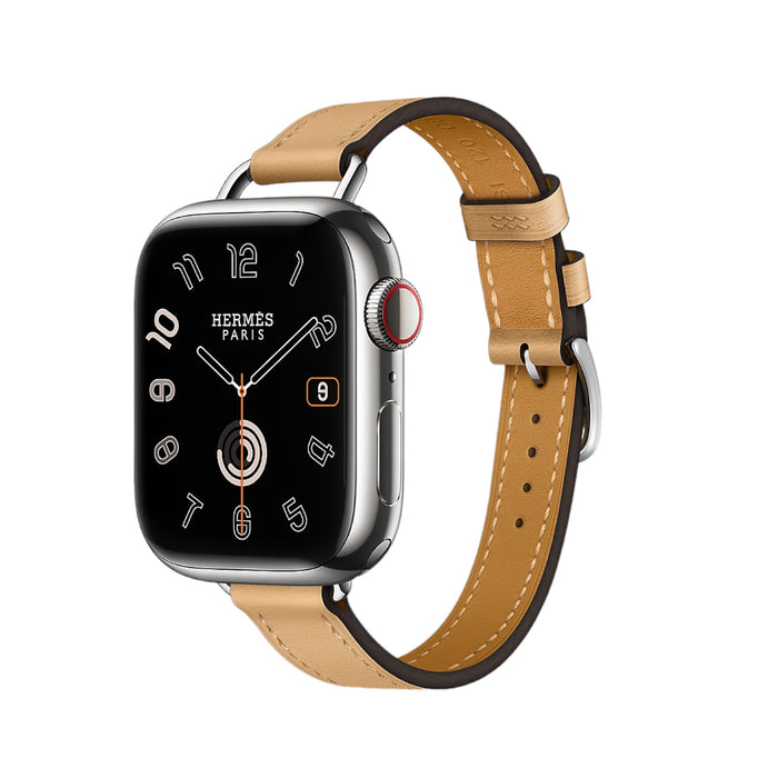 Apple Watch Hermès - Naturel Sable Swift Leather Single Tour Attelage - 41mm