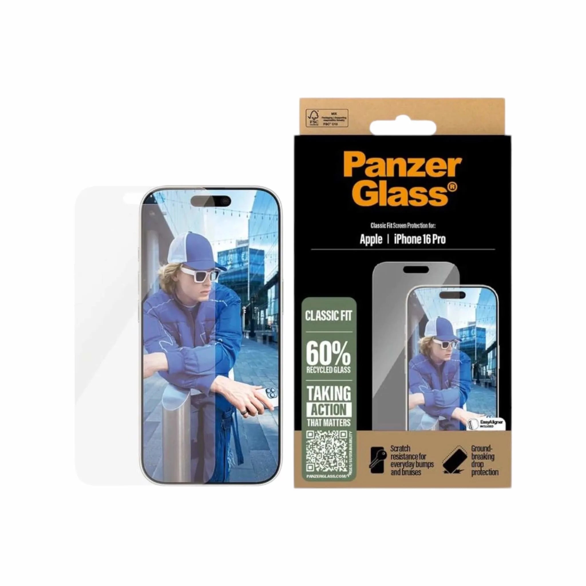 PanzerGlass® Screen Protector iPhone 16 Pro | Classic Fit PanzerGlass® Screen Protector iPhone 16 Pro | Classic Fit