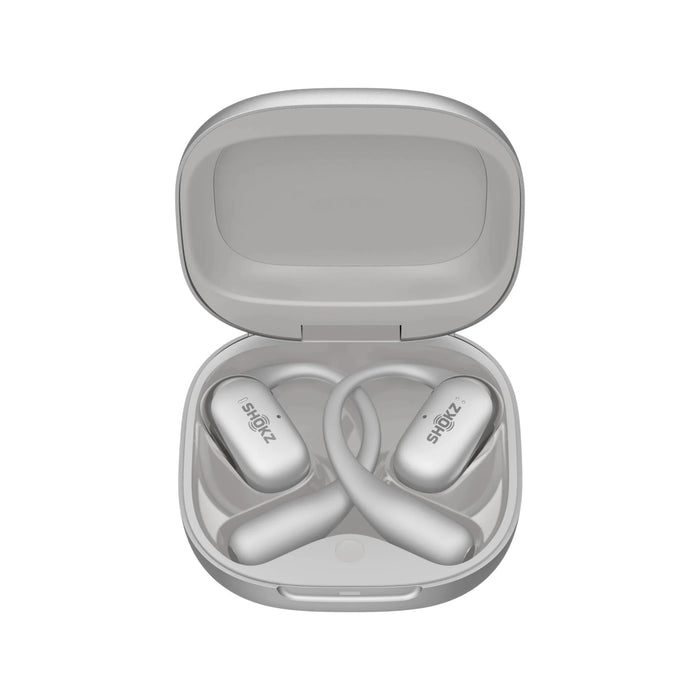 ‫احصل علي سماعة شوكز OpenFit 2 لدي تميمي بروجكتس في قطر. استمتع بصوت نقي وراحة طوال اليوم، مقاومة للماء، بطارية ٤٨ ساعة. 