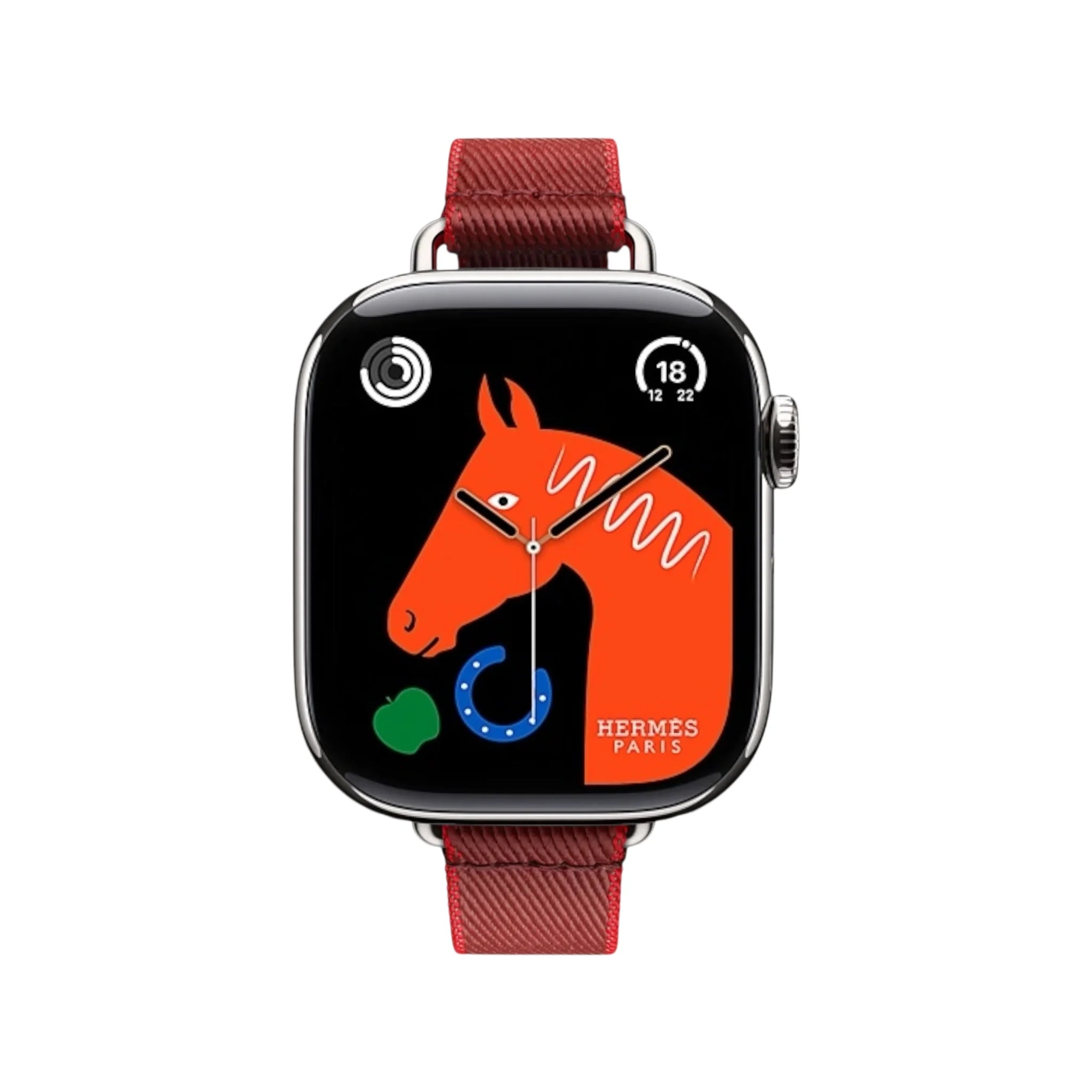 Hermès Apple Watch band 42mm Twill Jump - Rouge Grenat Hermès Apple Watch band 42mm Twill Jump - Rouge Grenat