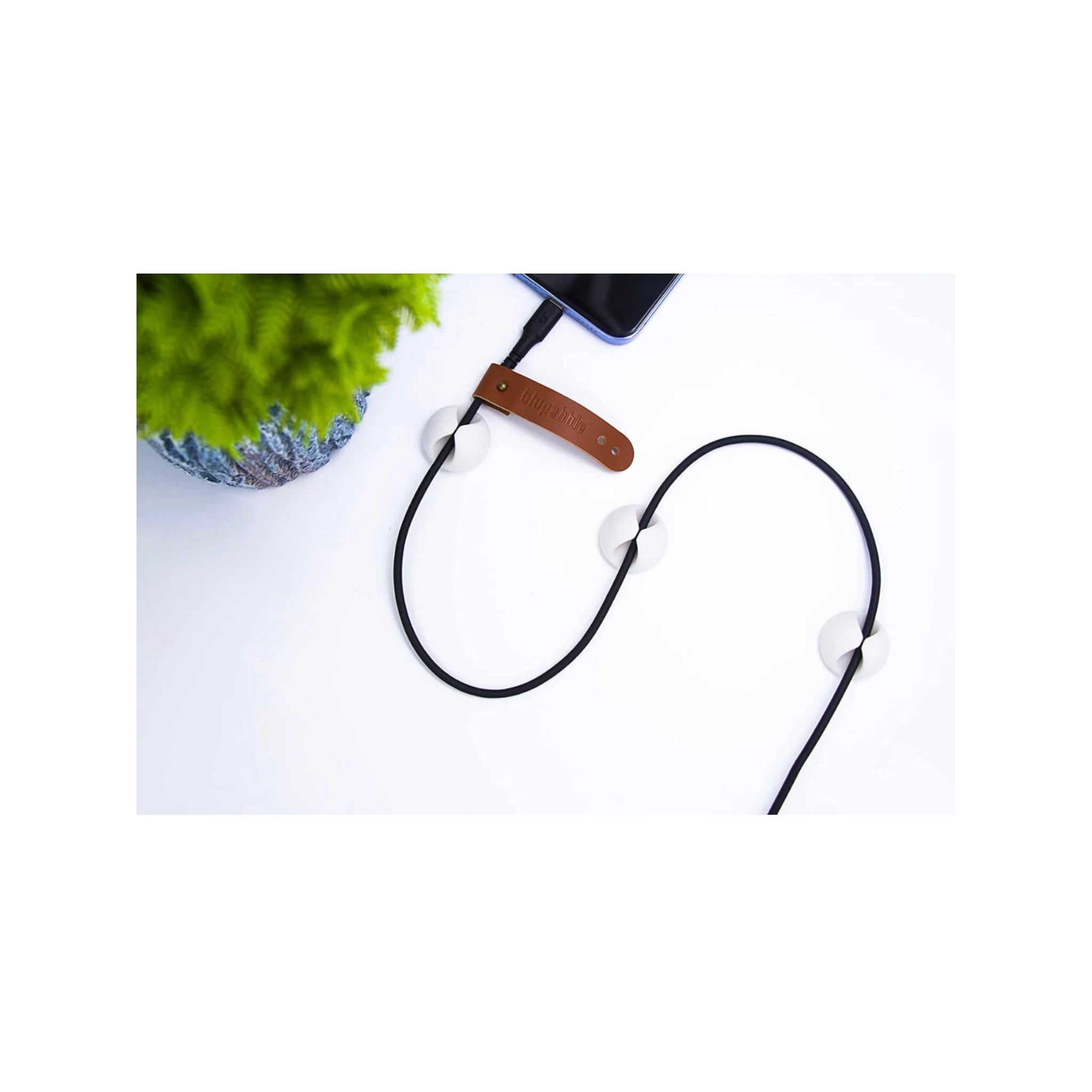 Blupebble Anchor One Cable Management 6pcs - White Blupebble Anchor One Cable Management 6pcs - White