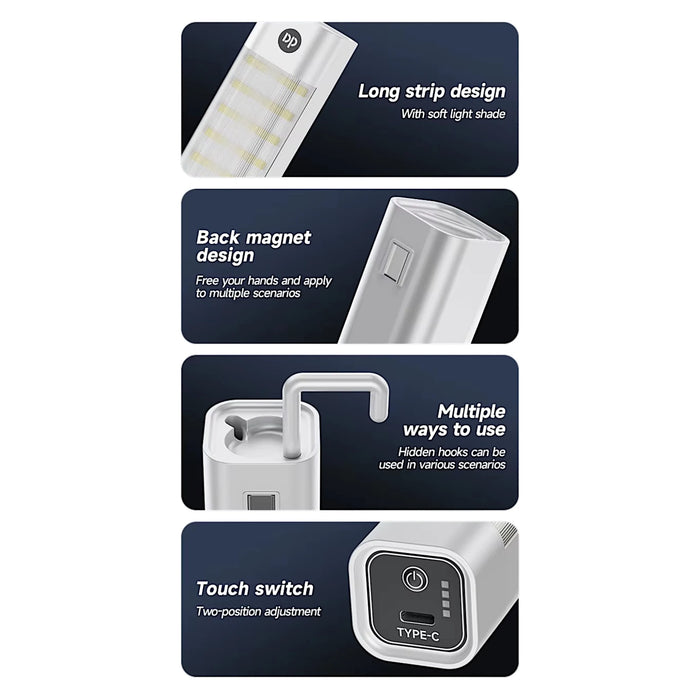 ‫احصل على كشاف LED من تميمي بروجكتس في قطر. بطارية 6000mAh، إضاءة قوية 5000K، شحن Type-C، ومغناطيس للتثبيت. 