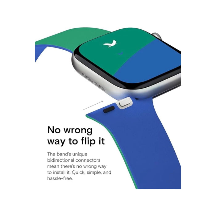 Moft Snap Apple Watch Band - Green x Blue، Apple Watch from Series 1 to Series 11, and Ultra 1/2/3، TaMiMi Projects in Qatar.