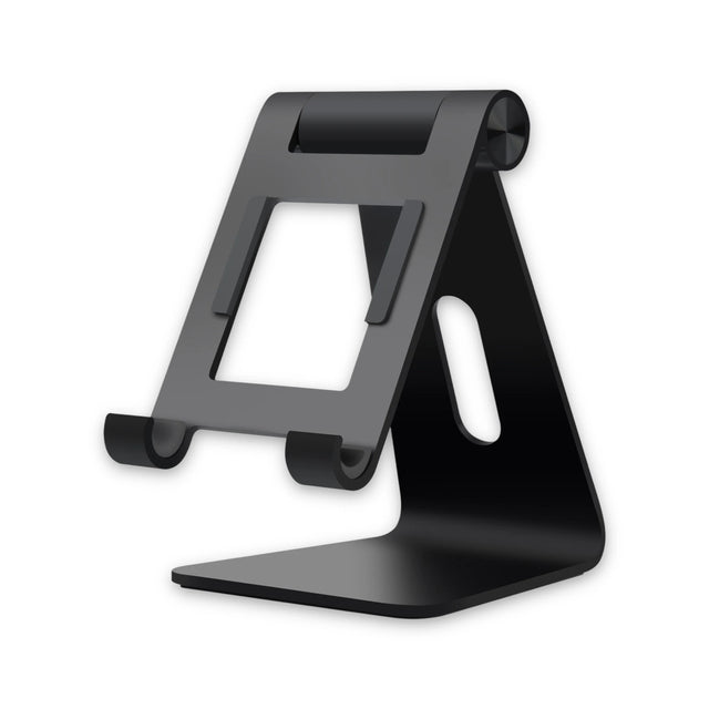 Adjustable tablet stand with 260° rotation, stable aluminum base, ergonomic design, fits up to 13-inch devices - TaMiMi Projects, Qatar.