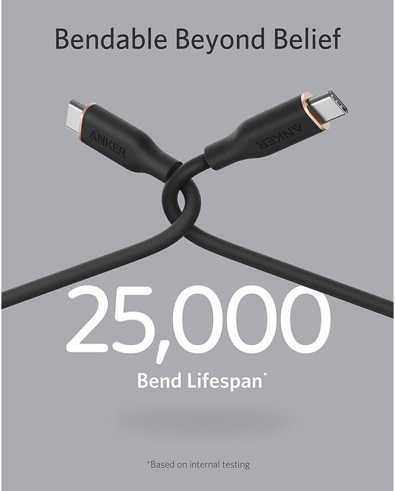 Anker PowerLine lll Flow USB-C to USB-C Cable - 1.8m - Black