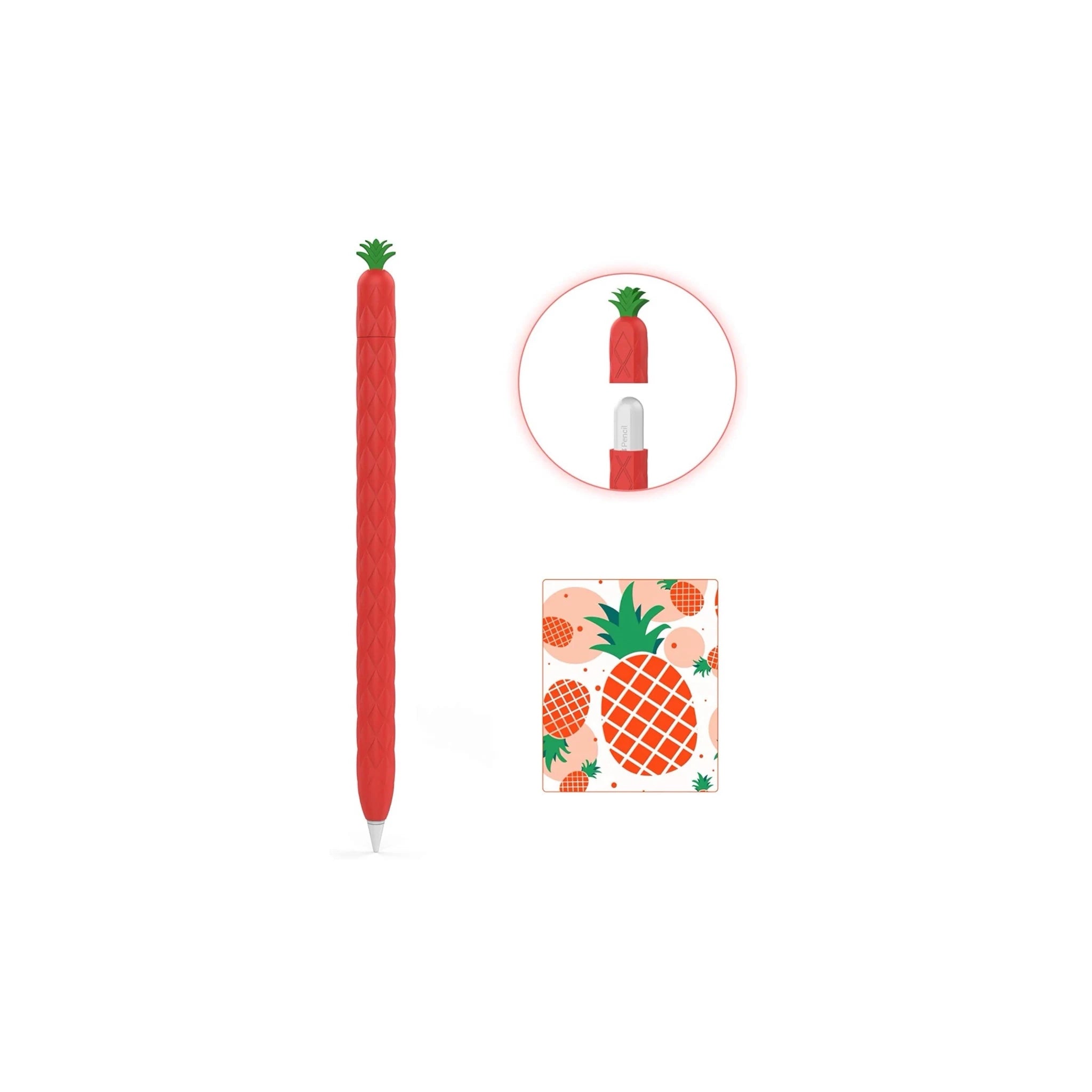 AhaStyle Case for Apple Pencil 2 / Pro - Red Pineapple AhaStyle Case for Apple Pencil 2 / Pro - Red Pineapple