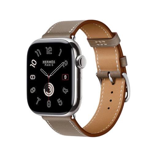 ‫احصل على سير هيرمز لساعة أبل من تميمي بروجكتس في قطر. جلد سوفت، تصميم كلاسيكي، يناسب معصم ١٤٠–١٧٥ مم. 
