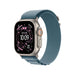 Apple Watch Ultra 3 GPS + Cellular, 49mm Natural Case Light Blue Alpine Loop, Available now from TaMiMi Projects in Qatar.