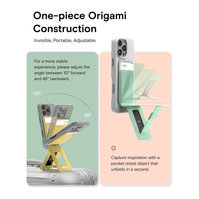 MOFT Phone Tripod Stand - Magsafe in Peach pink
Available now from TaMiMi Projects in Qatar.