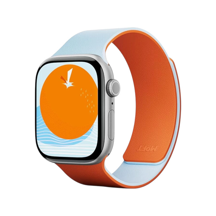 Moft Snap Apple Watch Band - Orange x Blue, Apple Watch from Series 1 to Series 11, and Ultra 1/2/3، TaMiMi Projects in Qatar.