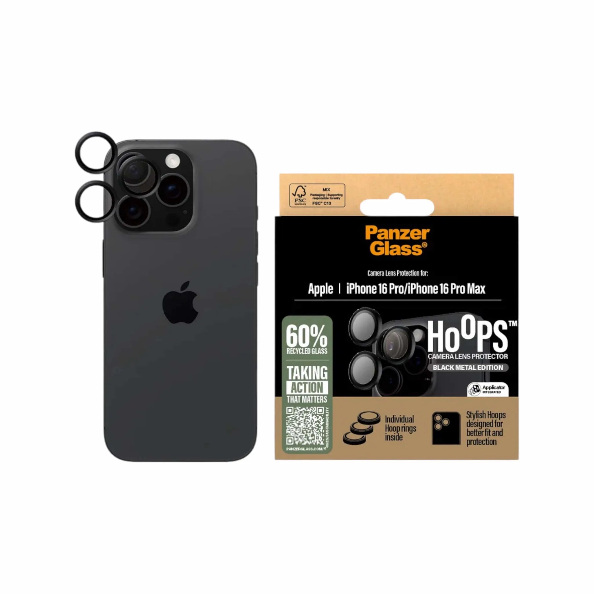 PanzerGlass Hoops Ceramic Lens Protector for iPhone 16 Pro/ Max PanzerGlass Hoops Ceramic Lens Protector for iPhone 16 Pro/ Max