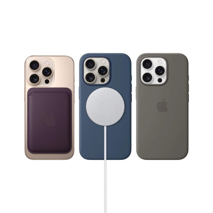 iPhone 16 Pro in titanium finish with sleek design and Camera Control button. Available at TaMiMi Projects in Qatar.