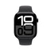 Apple Watch S10 GPS 46mm Jet Black Aluminium with Black Sport Band, durable and stylish. TaMiMi Projects in Qatar.