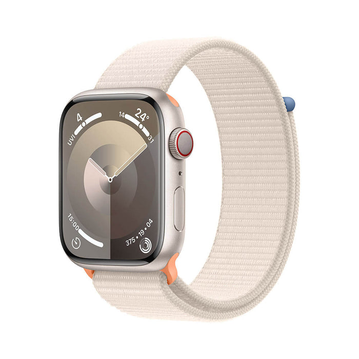 Get Apple Apple Watch S9 Starlight Aluminum Case with Starlight Sport Loop - 41mm in Qatar from TaMiMi Projects