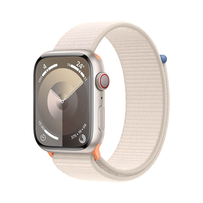 Apple Watch S9 Starlight Aluminum Case with Starlight Sport Loop