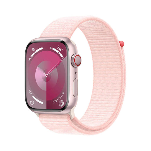 Apple Watch S9 with Pink Aluminum Case with Pink Sport Loop - 41mm