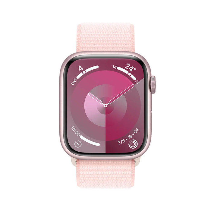 Apple Watch S9 with Pink Aluminum Case with Pink Sport Loop - 41mm